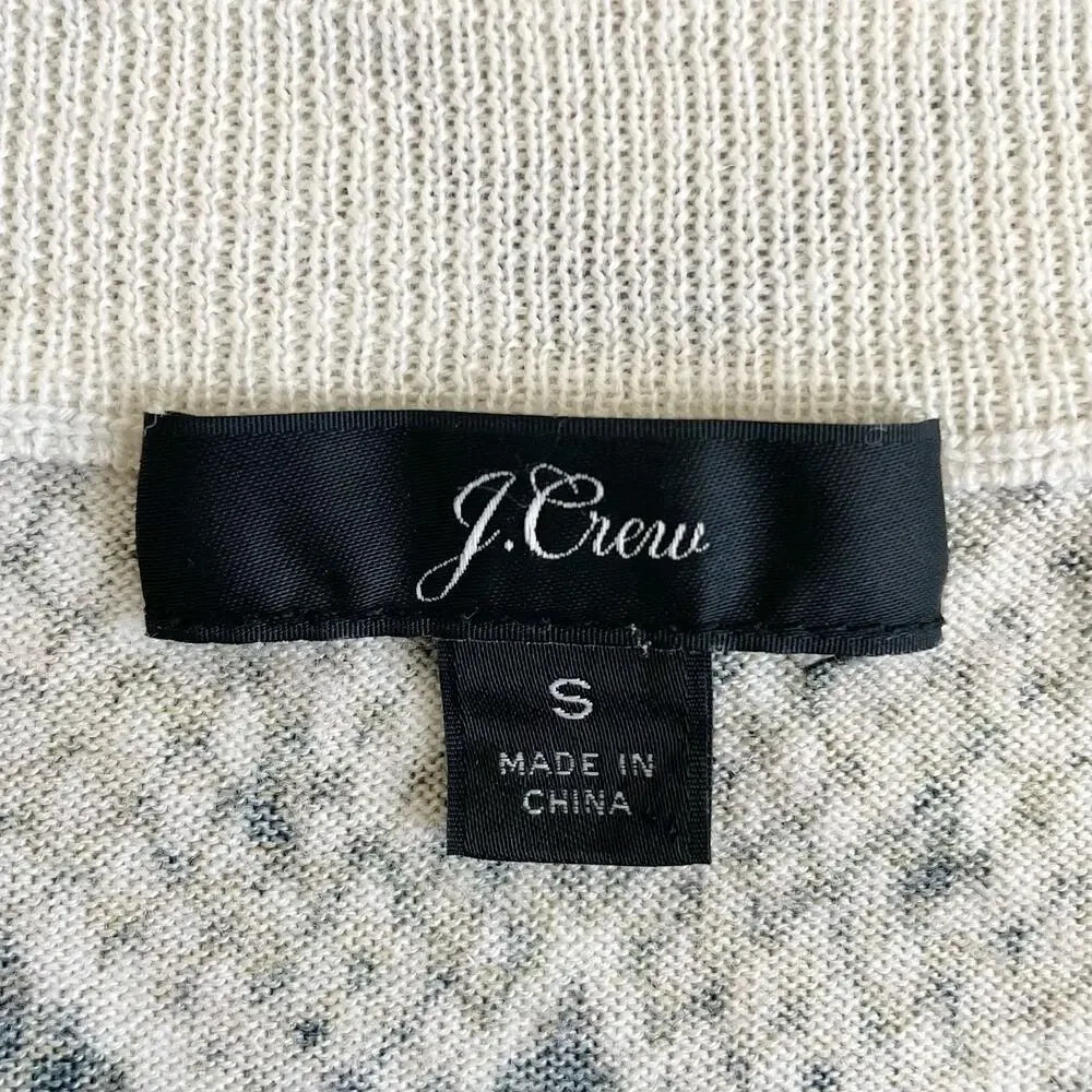 J. Crew Snakeskin Print Merino Wool Crewneck Sweater
